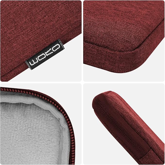 MoKo 9-11 Inch Tablet Sleeve Bag Carrying Case Fits New 11inch iPad Air M3, iPad A16 2025, iPad Pro 11 M4, Air 5/4/3, iPad 10/9/8th Gen, Tab S8/S9 11", Wine Red
