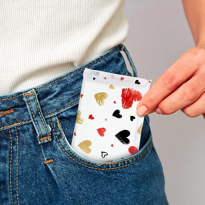 Eaasty 50 Packs Pocket Pack Travel Size Facial Tissues 3 Ply Paper Mini Wedding Tissues for Guests Travel Valentine Wedding Party Favors