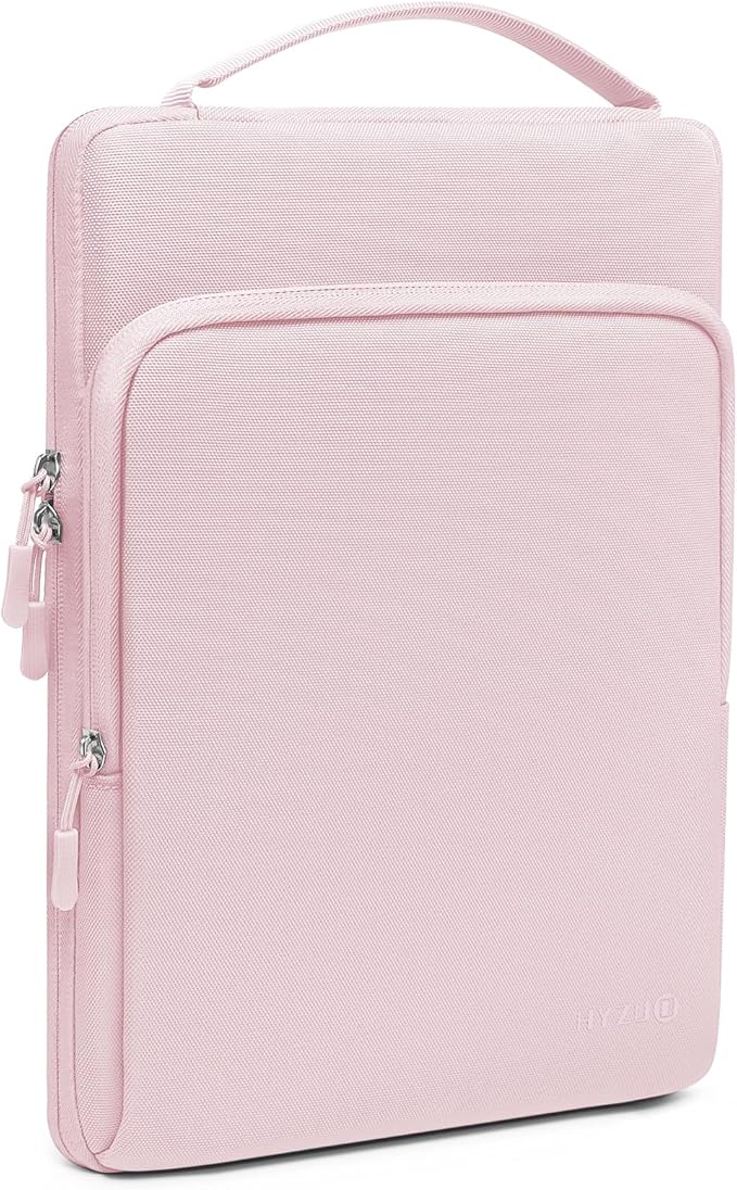 HYZUO 14-15 Inch Laptop Bag Sleeve for MacBook Air 15 M4 M3 M2, MacBook Pro 15, XPS 14/15 Plus, 15" Surface Laptop, Notebook Case for 14" Dell HP Lenovo ThinkPad Asus Acer Huawei, Pale Pink