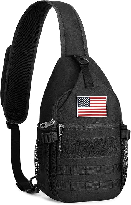 HALOVIE Crossbody Sling Bag Anti Theft Crossbody Backpack RFID Sling Backpack Lightweight Travel Hiking Chest Bag