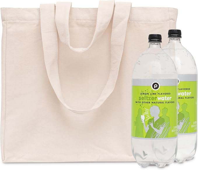 Cloth Grocery Shopping Bags Handles - Sturdy Canvas Material, Extra Large, Heavy Duty, and Premium Quality Cotton Grocery Shopping Bags with Real Pockets and Double Handles for Convenience (2 Bags)