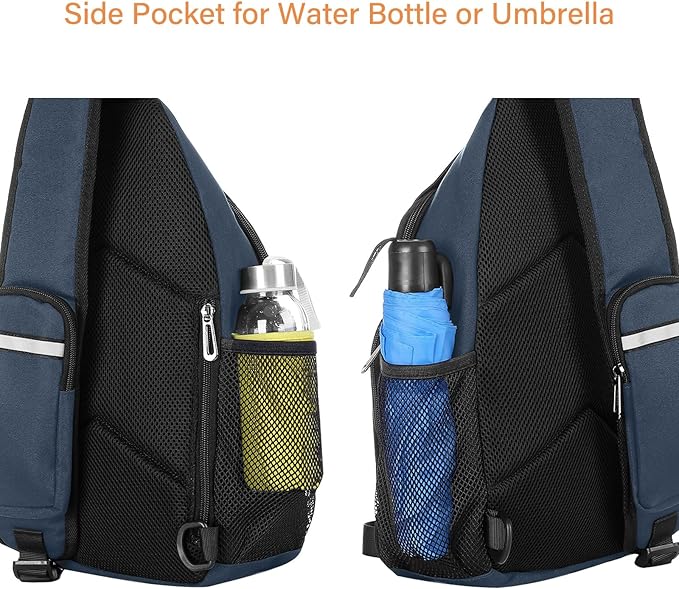 MOSISO Sling Backpack Bag, Crossbody Shoulder Bag Travel Hiking Daypack Chest Bag with Front Square Pocket&USB Charging Port