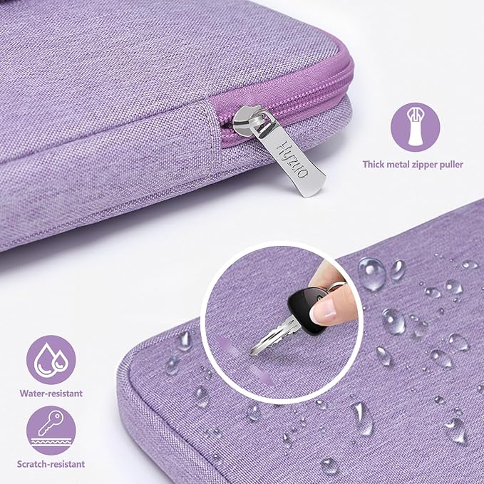 HYZUO 13 Inch Laptop Sleeve Bag Set for MacBook Air 13 M4/M3/M2/M1 2025-2018, MacBook Pro 13 M2/M1 2025-2016, iPad Pro/Air 13, XPS 13, Surface Pro, Notebook Case for 12"-13" Tablet, Lilac Purple