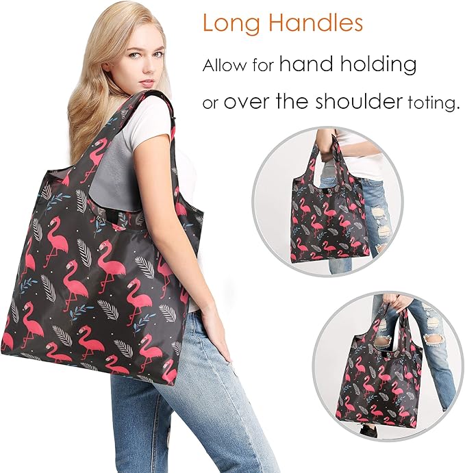 BeeGreen Animal Reusable Grocery Bags Bulk 12 Packs X-Large50LBS, Reusable Shopping Bags Foldable for Groceries, Vegetables, Fruits Watertight Bulk Tote Bags Washable For Women Men