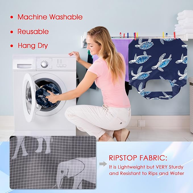 BeeGreen Butterfly Reusable Grocery Bags 6 Pack, Heavy Duty Totes for Women, Foldable Grocery Bag Large Shopping Totes with Handles for Work, Travel, Gift, Store, Polyester Washable Reusable Tote Bag