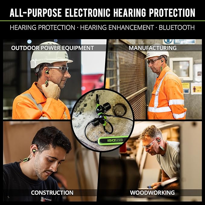 ISOtunes PRO Aware 2.0: Bluetooth Hearing Protection Earbuds with Audio Passthrough for Situational Awareness, IP67 Water and Dust Proof, 26 dB NRR Rating, 15 Hour Battery, High Fidelity Audio