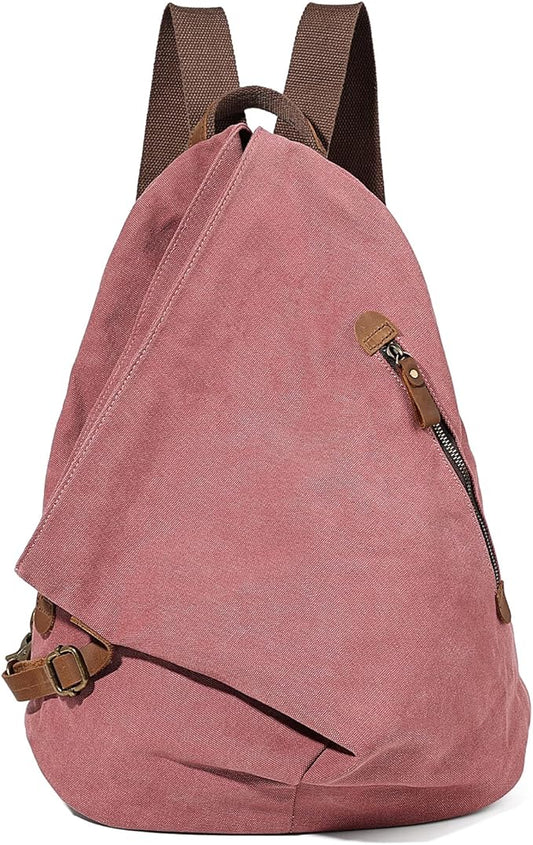 KL928 Canvas Vintage Backpack – Large Casual Daypack Outdoor Travel Rucksack Hiking Backpacks for Men Women