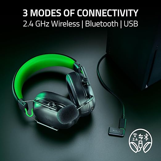 Razer BlackShark V3 X HyperSpeed Wireless Gaming Headset for Xbox: 50mm Drivers - Cardioid Mic - 2.4 GHz, Bluetooth, USB - Works with PC, Mac, PS5, Nintendo Switch - Long Battery Life - Black