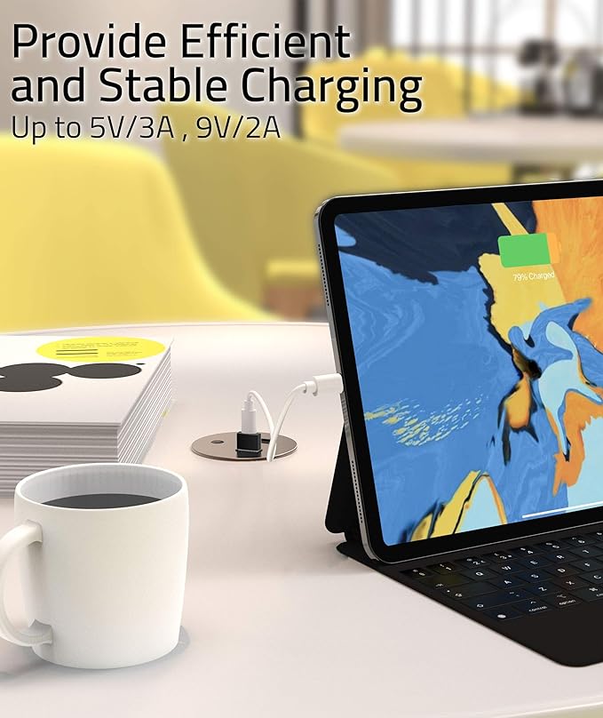 Syntech USB C Female to USB Male Adapter Pack of 3, Type C to USB A Converter Compatible with iPhone 17/16/15/14/13 Pro Max iPad Air 7 6 Apple Watch Series 10/9/8 AirPods 3 Samsung Galaxy etc, Black