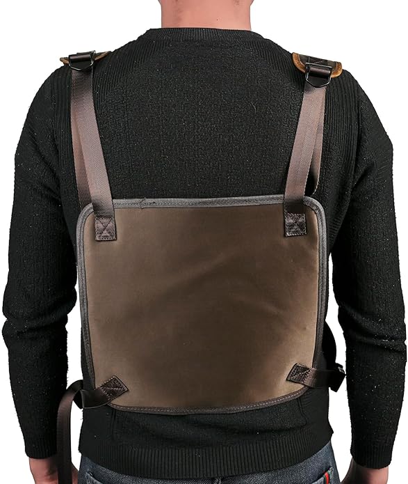 Thick Crazy horse Leather Triangle Crossbody Sling Chest Bag Travel One Shoulder Bag Daypack For Men Male 3028