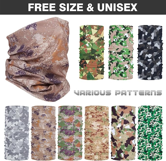 Neck Gaiter Sun Protection Face Mask for Men Women Breathable Head Wrap Headwear Balaclava Bandana