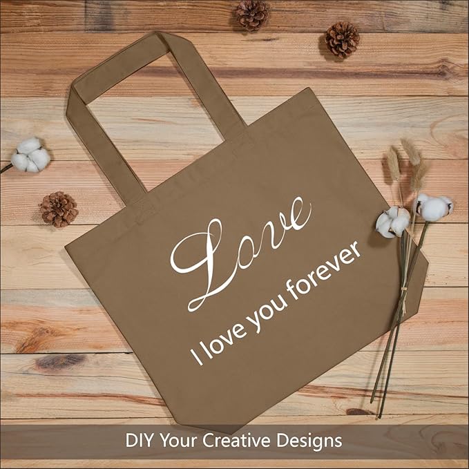 TOPDesign 3-Pack Super Strong Large 12oz Cotton Canvas Tote Bags, Reusable Grocery Shopping Cloth Bags, Fashionable Two-Tone Totes for Crafts, DIY Your Creative Designs