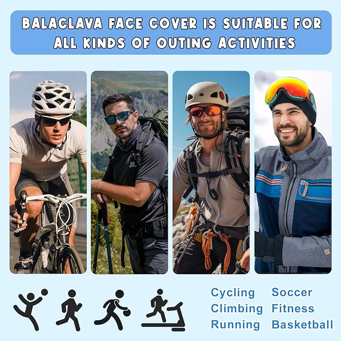 3 Pack Summer Balaclava Sun UV Protection Hood Breathable Full Head Mask Face Cover for Men Women Motorcycle Cycling Fishing