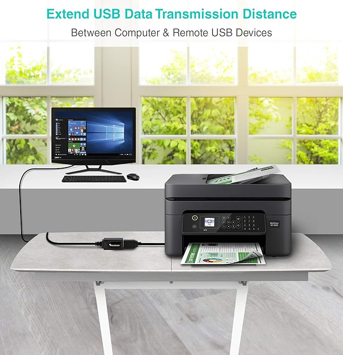 BlueRigger USB Extension Cable (32FT/10M, Long Active USB2.0 Extender, Male to Female Repeater, Data Transfer Cord)- for Game Consoles, Printer, Camera, Keyboard, Hard Drives