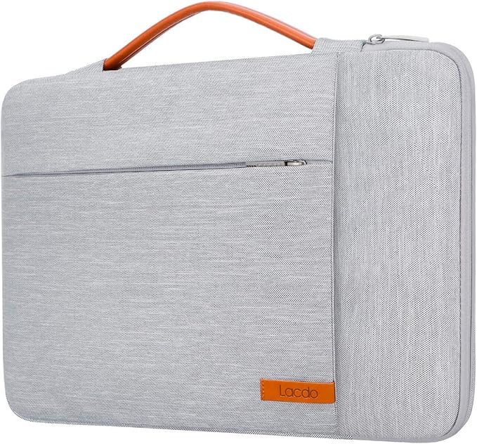 Lacdo 360° Protective Chromebook Case 11 Inch Laptop Sleeve for 11 Inch Acer HP Dell Samsung ASUS Chromebook Spin 311, 13 Inch Microsoft Surface Pro 11th Copilot+PC/10/9/8/X Computer Bag, Gray