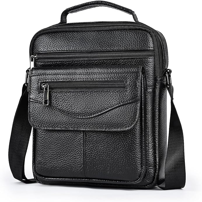 NIUCUNZH Genuine leather man purse mens crossbody sling bag small messenger shoulder Satchel