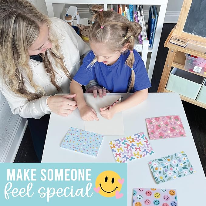 Hadley Designs Blank Cards and Envelopes 4x6-24 Blank Note Cards with Envelopes, Notecards Stationery Sets, Notecards Bulk, Stationary Sets, Note Paper Stationery, Doodle Pretty Stationary