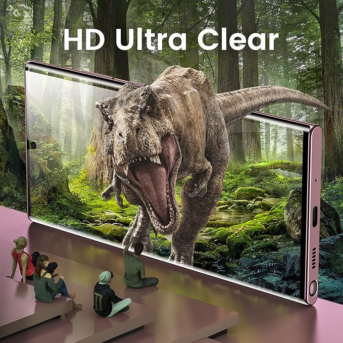 MOHAVE 2 Pack [Auto Alignment/Dust Removal] Screen Protector for SAMSUNG Galaxy S22 Ultra 5G 6.8″, 3D Curved HD Clear Film, 7H Hybrid Material, 100% Ultrasonic Fingerprint ID Compatible, Case Friendly