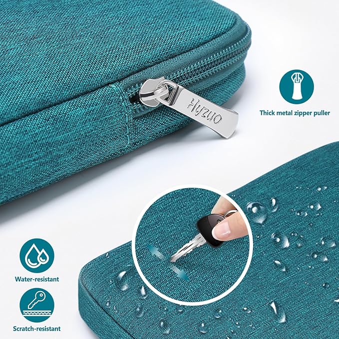 HYZUO 13.3-14 Inch Laptop Sleeve Bag Set for MacBook Pro 14 M4/M3/M2/M1, MacBook Air/Pro 13.3, 13.5"/13.8" Surface Book/Laptop, Notebook Case for 13.3" HP Dell Lenovo Asus Acer, Dark Green