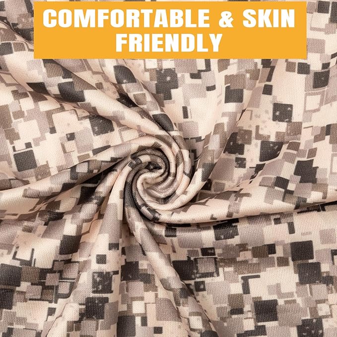 HONGTEYA 6 Pack Neck Gaiter Face Mask: Breathable Windproof Face Cover Balaclava High Elastic Earloop Bandana for Men Women