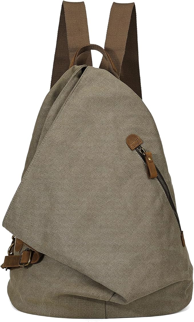 KL928 Canvas Vintage Backpack – Large Casual Daypack Outdoor Travel Rucksack Hiking Backpacks for Men Women