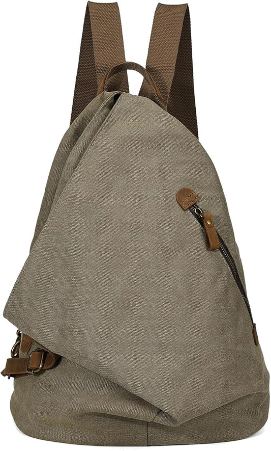 KL928 Canvas Vintage Backpack – Large Casual Daypack Outdoor Travel Rucksack Hiking Backpacks for Men Women