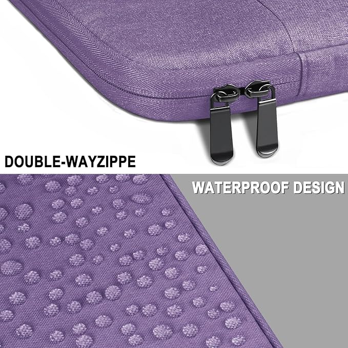 Laptop Sleeve 14 Inch, Water Resistant Traveling Computer Cover with Handle, Shockproof Protective Carrying Laptop Bag Compatible for 14 Inch MacBook Air/Pro, HP, Dell, Lenovo, Purple