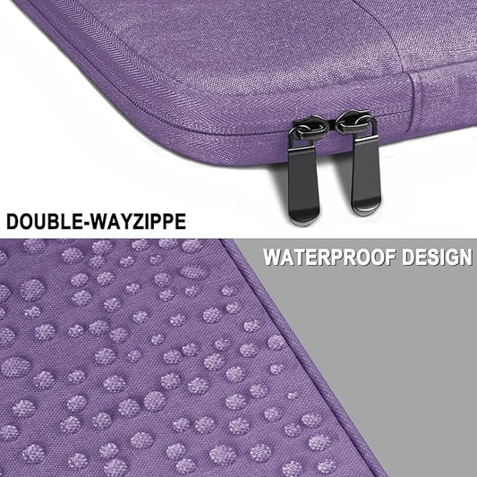 Laptop Sleeve 14 Inch, Water Resistant Traveling Computer Cover with Handle, Shockproof Protective Carrying Laptop Bag Compatible for 14 Inch MacBook Air/Pro, HP, Dell, Lenovo, Purple