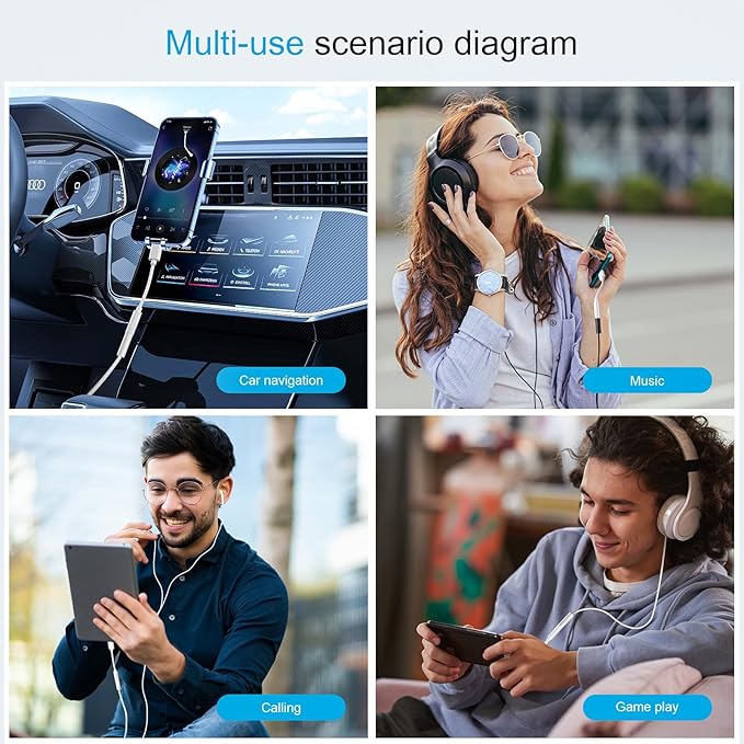 4PCS Type USB C to 3.5mm Female Headphone Jack Adapter, USB Type C to Aux Audio Dongle Cable Cord, Compatible with Samsung S20/S20+/S20 Ultra, Pixel 4/+ 4XL, and More USB C Devices