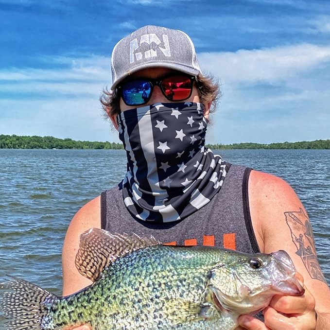 HONGTEYA 6 Pack Neck Gaiter Face Mask: Breathable Windproof Face Cover Balaclava High Elastic Earloop Bandana for Men Women