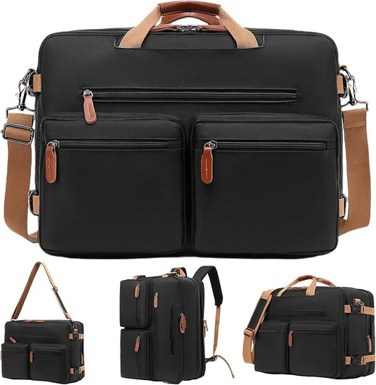MOLNIA Expandable Laptop Backpack, 3 in 1 Laptop Bag, 17.3 inch Computer Backpack, Multi-functional Travel Bag, 2022 New Version for Business Casual Travel College School, Men/Women,Black