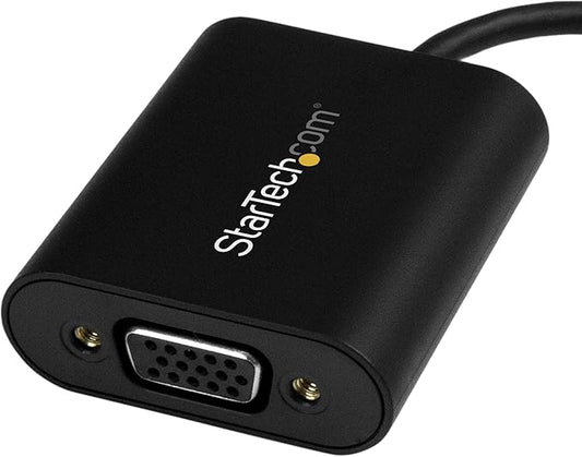 StarTech.com USB-C to VGA Adapter - 1920x1200 - USB C Adapter - USB Type C to VGA Monitor / Projector Adapter , TAA (CDP2VGASA)