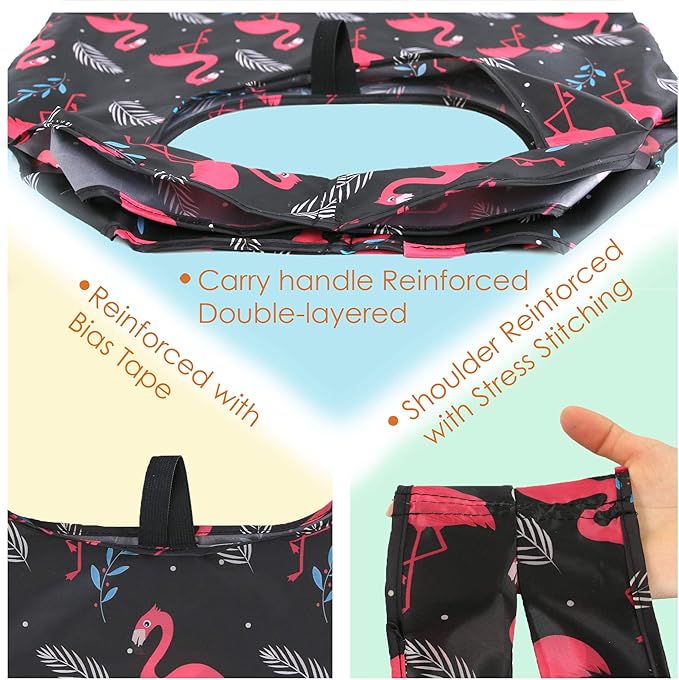 BeeGreen Animal Reusable Grocery Bags Bulk 12 Packs X-Large50LBS, Reusable Shopping Bags Foldable for Groceries, Vegetables, Fruits Watertight Bulk Tote Bags Washable For Women Men