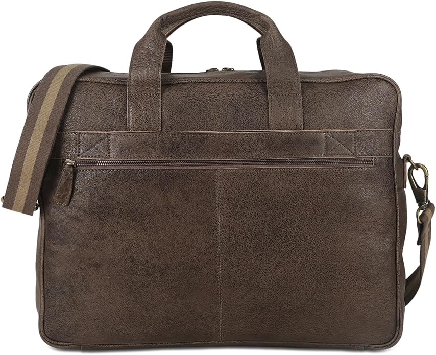 KomalC 16 Inch Leather briefcases Laptop Messenger Bags for Men and Women Best Office Satchel Bag