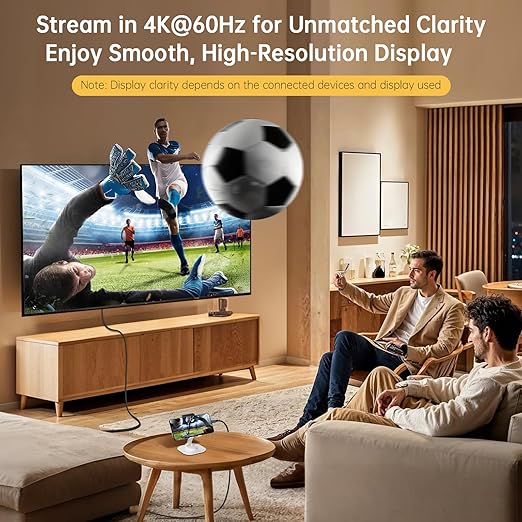 USB C to HDMI Cable 6.6FT, 4K@60Hz USB 3.1 Type C to HDMI Adapter Cord, Thunderbolt 3/4 Compatible for MacBook Pro/Air, iPad Pro, Galaxy S24/S23, Dell XPS, Chromebook, Surface and More