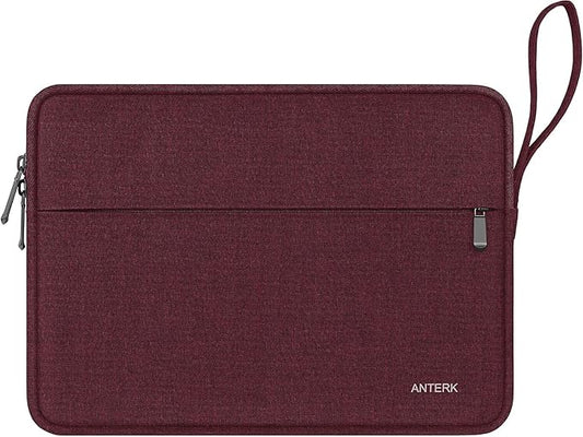 Laptop Sleeve Case 14 Inch, Water Resistant Traveling Computer Cover with Handle, Shockproof Protective Carrying Laptop Bag Compatible for 14 Inch MacBook Air/Pro, HP, Dell, Lenovo, WineRed