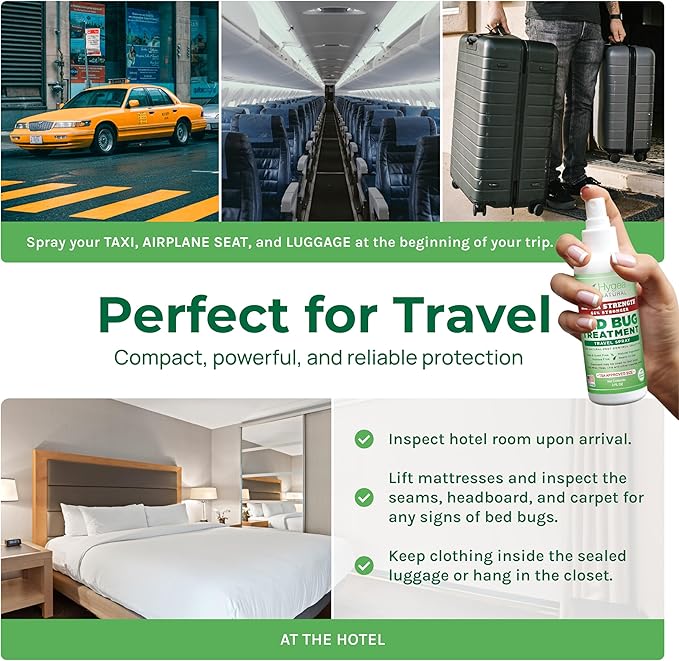 Extra-Strength Bed Bug DIY Kit - unique, Odorless, Child & Pet Friendly - All water-friendly surfaces - 1 Bed Bug Spray (24 oz) & 1 Bed Bug Travel Spray in TSA Approved Size (3 oz)