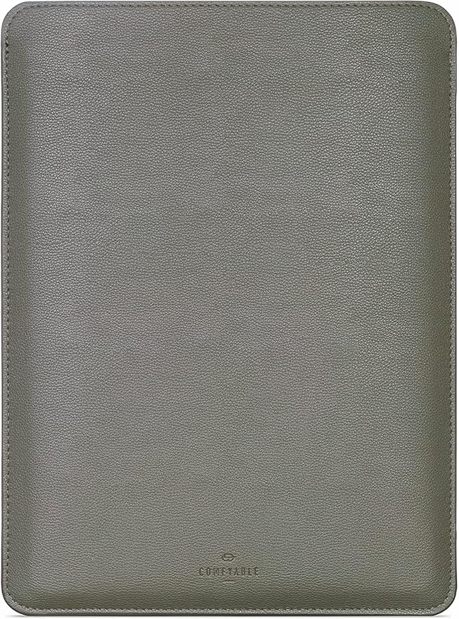 Comfyable Laptop Sleeve 13 Inch Precisely Compatible with MacBook Pro M2 2022 M1 2020-2016 & Mac Air M3 2024 M2 2022 M1 2020, Not Fit Old Versioned MBA/MBP, Faux Leather Cover Case, Khaki Green