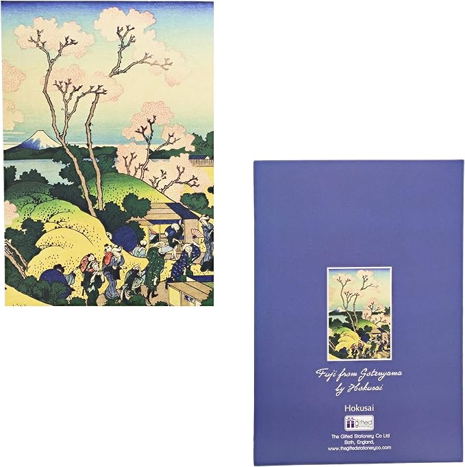 The Gifted Stationery Assorted Greeting Card Box - Blank Interior Note Cards & Envelopes - Hokusai Japanese Stationery for Thank You & Birthday Notes - All-Occasion Greetings - 36 Count, 3.5 x 5 In