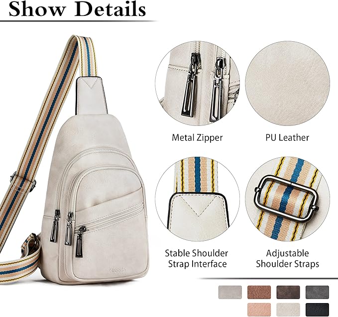 Sling Bag Crossbody Bags for Women Small Cross Body Bag Fanny Packs Chest Sling Purse for Daily Travel Leisure Sport