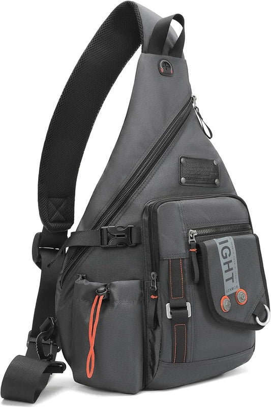 Large Sling Backpack, Sling Chest Bag Shoulder Crossbody Daypacks Fits 14.1-Inch Laptop for Travel Outdoor Men Women