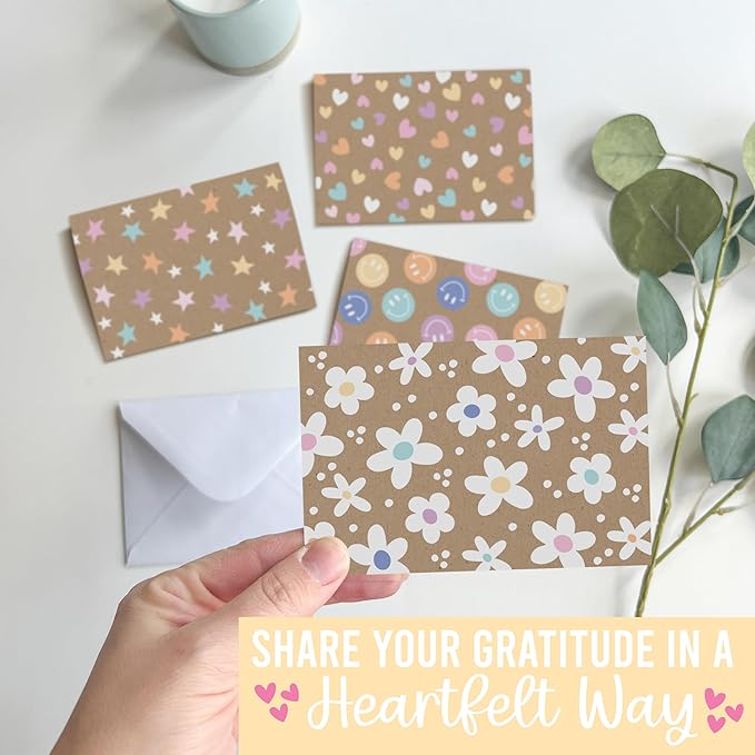 Hadley Designs Blank Cards and Envelopes 4x6-24 Blank Note Cards with Envelopes, Notecards Stationery Sets, Notecards Bulk, Stationary Sets, Note Paper Stationery, Rustic Pretty Stationary