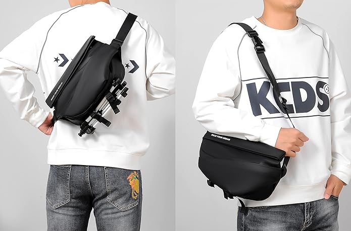 FSD.WG Cross-body bag Shoulder bag Sling Backpack and Crossbody Bags for Men fit 12" iPad Casual Daypack