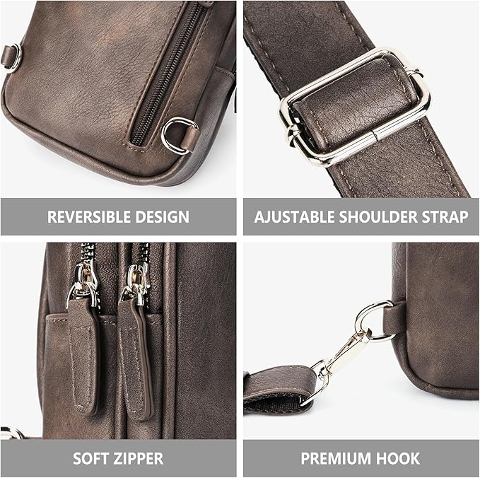 WESTBRONCO Small Sling Bag for Women Nylon Crossbody Sling Backpck Lightweight for Travel Casual Daily