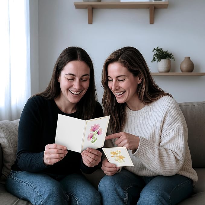 30 Pack Blank Cards and Envelopes - 4 x 6 Inch Floral Greeting Cards for Encouragement, Stationery Set for All Occasions, Blank Note Cards with 10 Unique Designs