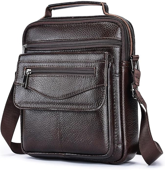 NIUCUNZH Genuine leather man purse mens crossbody sling bag small messenger shoulder Satchel