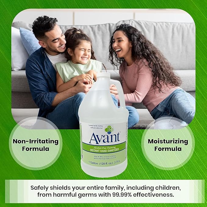 Avant® Alcohol-Free Foaming Hand Sanitizer, 1 Gallon Case of 4 bulk refill