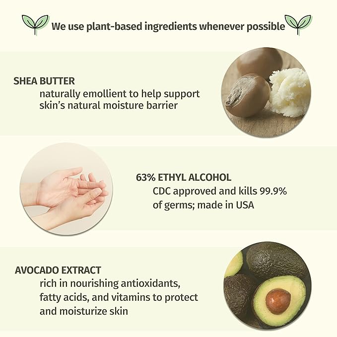 Hempz Triple Moisture Herbal Moisturizing Hand Sanitizer, 2.25 oz. - Scented Antibacterial Gel for Hands - Kills 99% of Germs, Grapefruit Fragranced Antiseptic with Skin Hydration