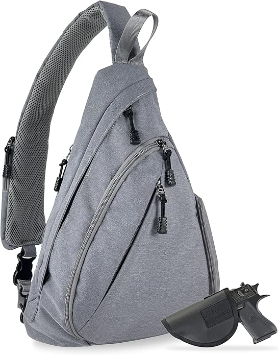 JESSIE & JAMES Peyton Crossbody Sling Backpack Concealed Carry Purse For Women Men Outdoor Chest Bag Shoulder Backpack