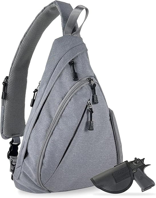 JESSIE & JAMES Peyton Crossbody Sling Backpack Concealed Carry Purse For Women Men Outdoor Chest Bag Shoulder Backpack